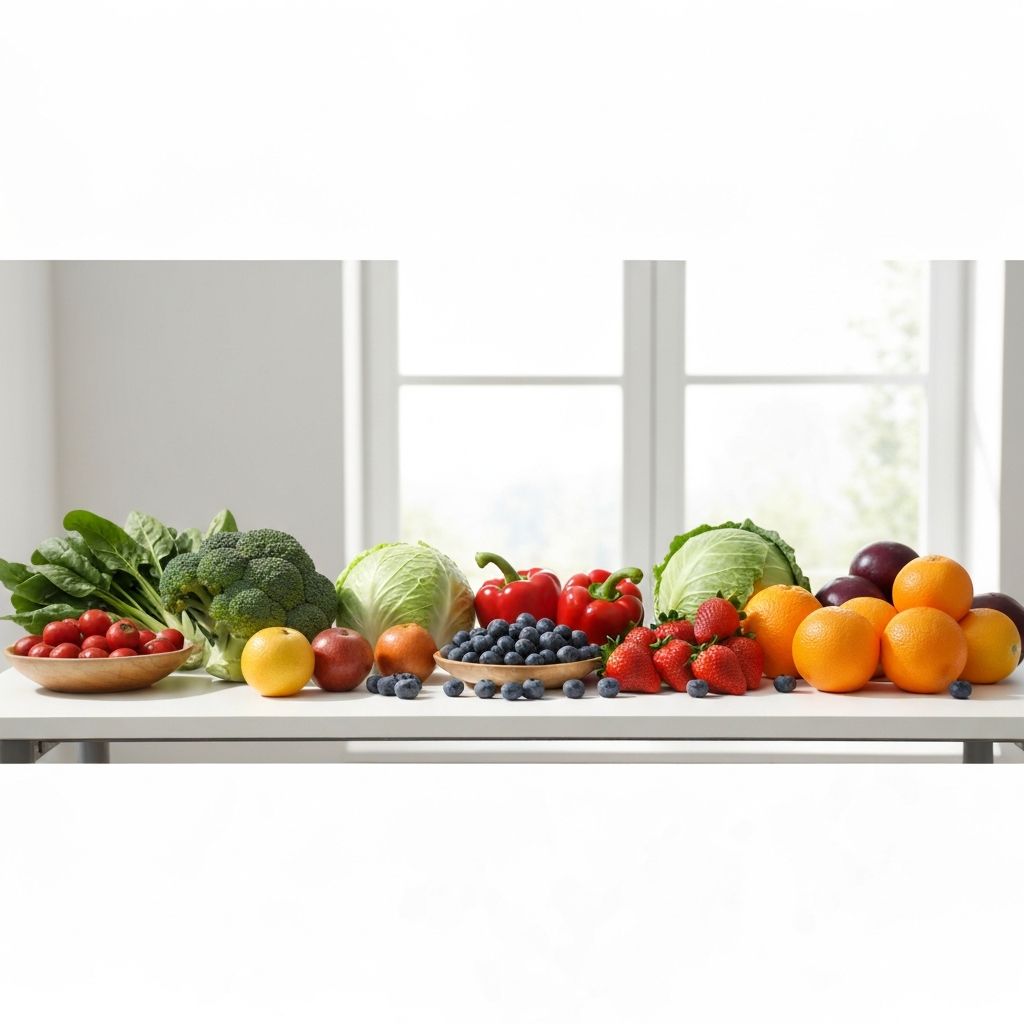 Taze sebzeler ve meyvelerle sağlıklı beslenme